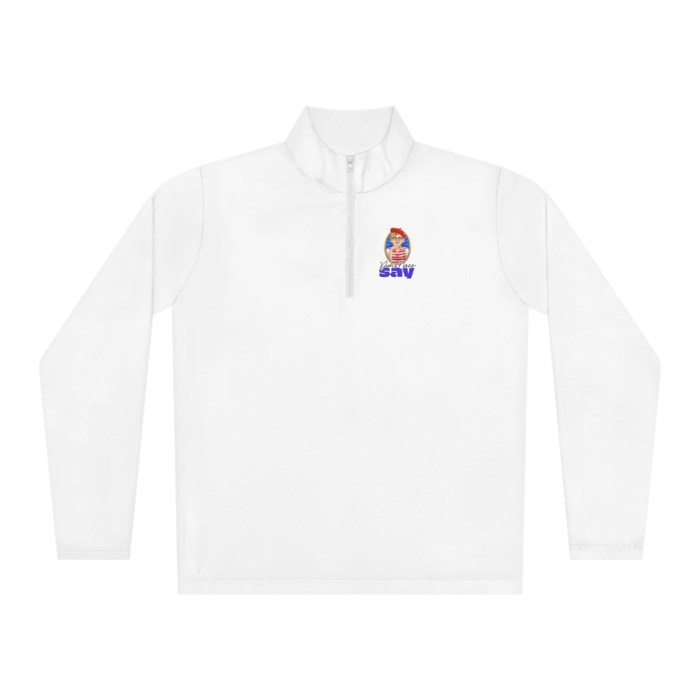 DuhMazz Say... Human - Unisex Quarter-Zip Pullover