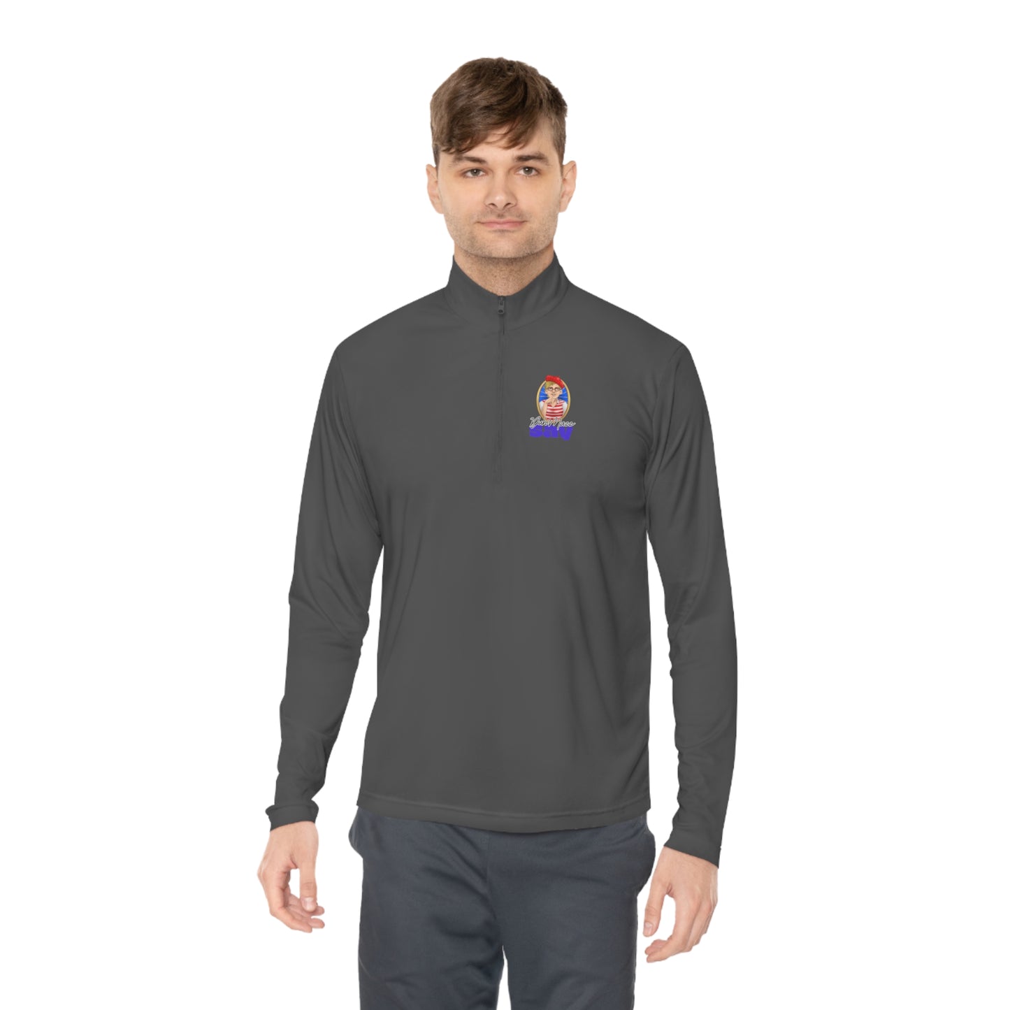 DuhMazz Say... Human - Unisex Quarter-Zip Pullover