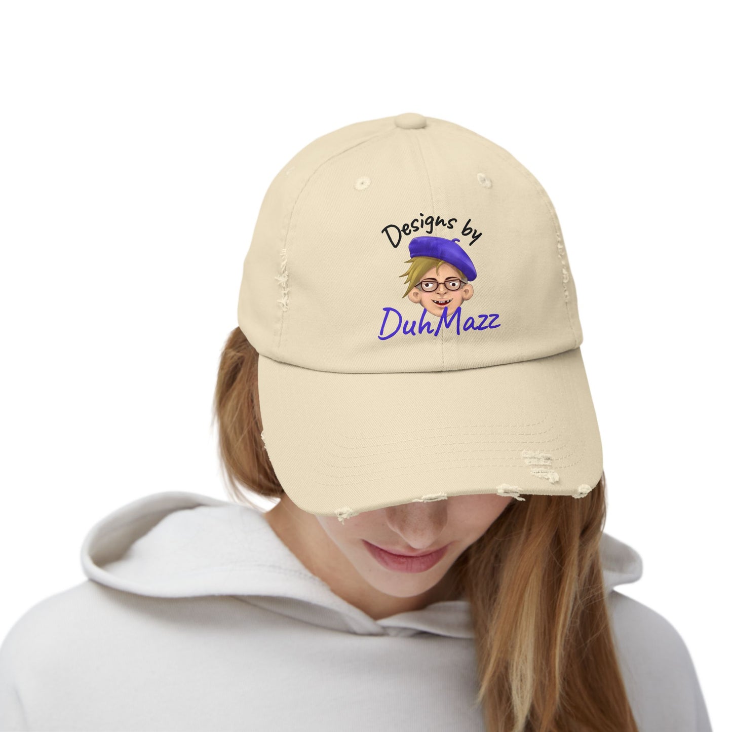 Designs by DuhMazz Unisex Distressed Cap